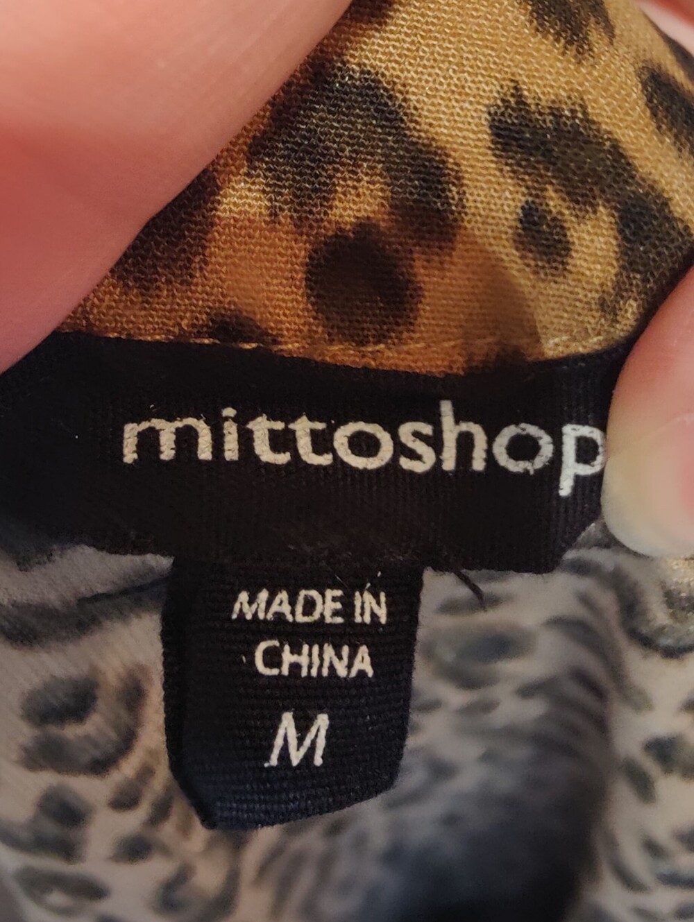 Mittoshop Leopard Print Waterfall Lightweight Jacket Size M - Picture 6 of 6